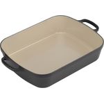 Le Creuset Signature Gusseisen-Bratreine, 33 cm, Rechteckig, Für alle Herdarten und Induktion geeignet, Volumen: 4,9 l, Schwarz