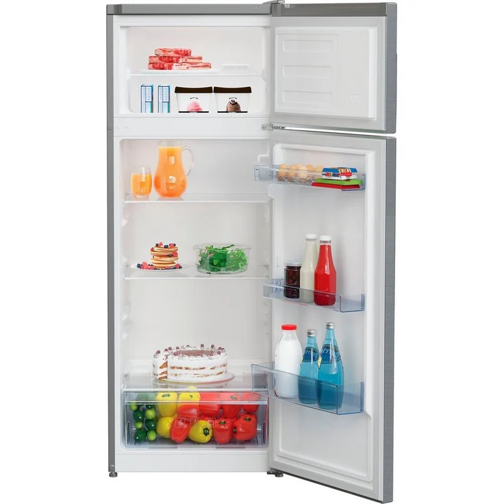 Beko RDSA240K30SN Kühl-Gefrierkombination, freistehend, silber, LED, Schnellgefrieren, Breite 54 cm – Bild 2