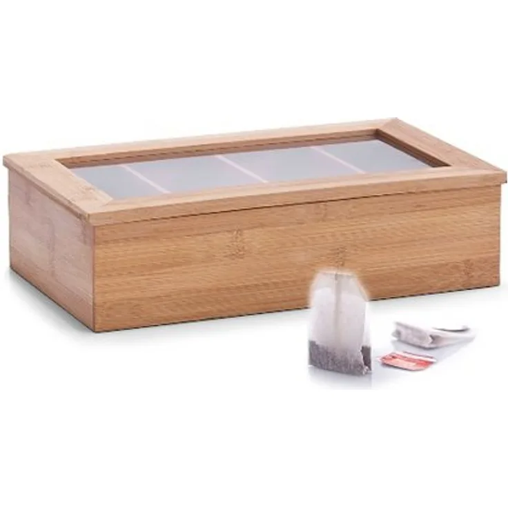 Zeller Present Teebox, Bambus, 1-tlg, 4 Fächer