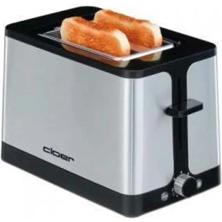 Cloer 3609 Toaster - 900 W - für 2 Toastscheiben - Auftaufunktion - integrierter Brötchenaufsatz - Nachhebevorrichtung - wärmeisoliert - mattiertes Edelstahlgehäuse - Preisvergleich