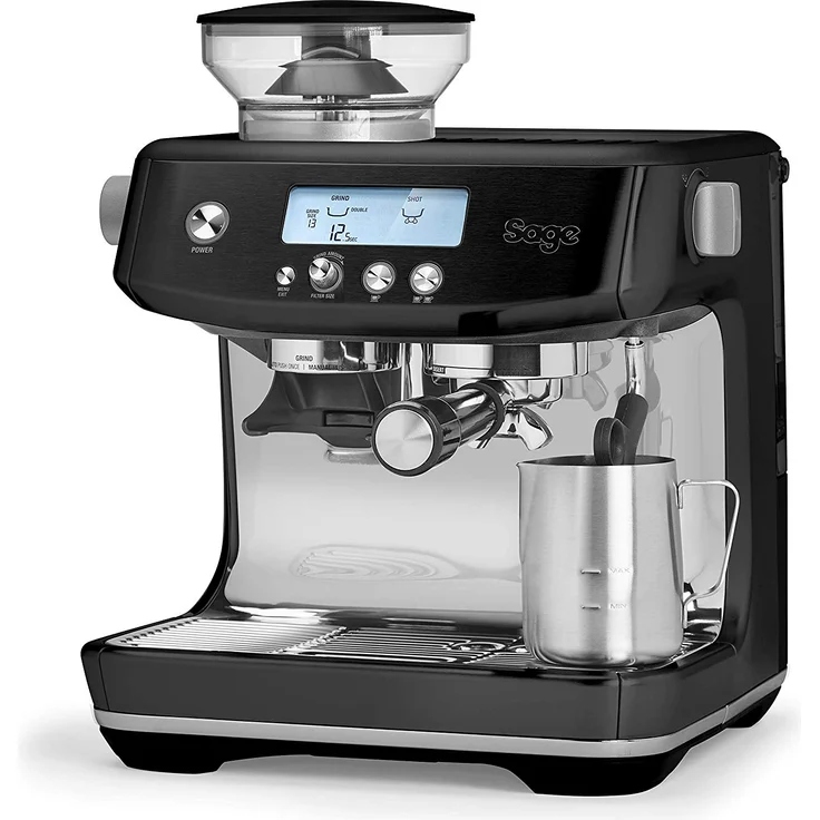 Sage SES878 the Barista Pro mit 3 Sekunden Aufheizzeit und integriertem Mahlwerk, 15 Bar, trüffelschwarz – Bild 2
