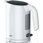 Braun WK 3000 WH Wasserkocher | Füllmenge 1,0 l | 2.200 Watt | Schnellkochsystem | Herausnehmbarer Anti-Kalk-Filter | Große Wasserstandsanzeige | BPA Frei | Weiß