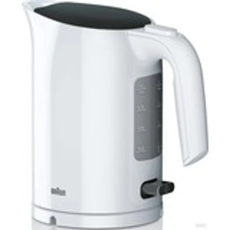 Braun WK 3000 WH Wasserkocher | Füllmenge 1,0 l | 2.200 Watt | Schnellkochsystem | Herausnehmbarer Anti-Kalk-Filter | Große Wasserstandsanzeige | BPA Frei | Weiß