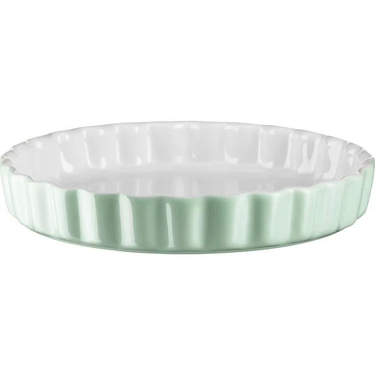 Mäser 931142 Serie Kitchen Time, Tarteform, Quicheform, runde Backform, kratz- und schnittfest, Ø 27 cm, Keramik, Grün