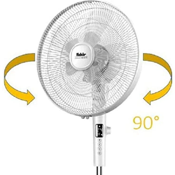 Fakir VC 60 DC Premium - Standventilator mit Fernbedienung, höhenverstellbar, sehr leise, sparsame Doppelflügeltechnologie, LED-Anzeige , 24 Stufen – 28 Watt – Bild 4