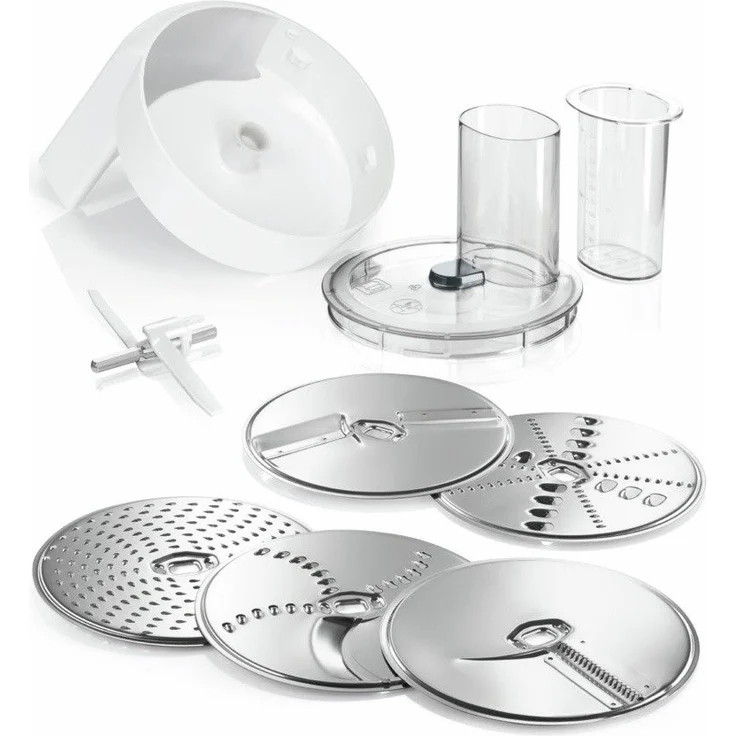 Bosch MUZ5VL1 Lifestyle Set VeggieLove mit Durchlaufschnitzler inklusive 3 Scheiben mit Asia-Gemüse-Scheibe und Kartoffelpuffer-Rösti-Scheibe für Küchenmaschinen MUM5 – Bild 1