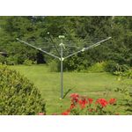 Juwel Wäschespinne Evolution Lift (Ein-Hand-Spannautomatik, Höhenverstellung, mit Eindrehbodenhülse, 51 m Wäscheleine, eingebaute Schutzhülle, Titanoptik) 30097