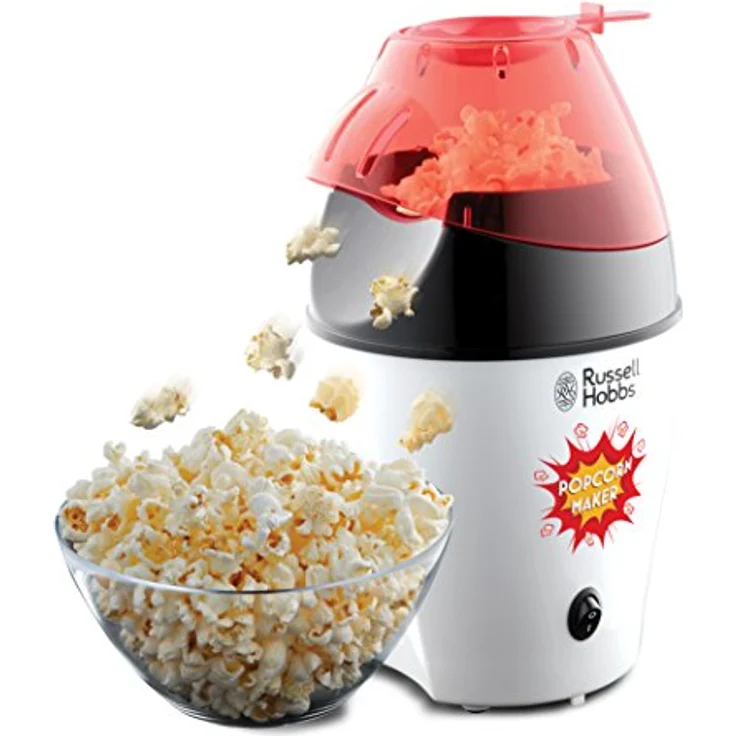 Russell Hobbs Popcornmaschine Fiesta Heißluft Popcorn Maker, ohne Fett & Öl, inkl. Messlöffel, 1200 Watt, 24630-56 – Bild 1