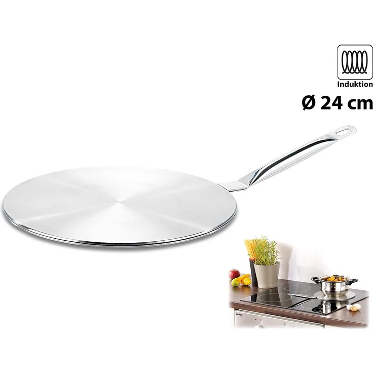 Rosenstein & Söhne Induktions Adapterplatte: Universal-Adapterplatte für Induktionskochfelder, 24 cm (Induktion Adapter)