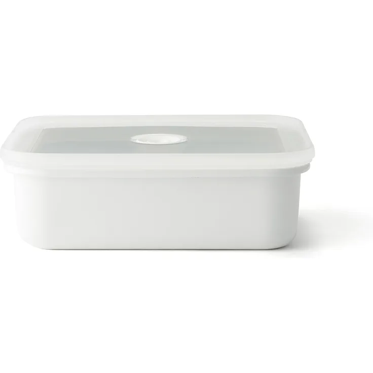 Honeyware 87007 Auflaufform - Backform aus Emaille, flach, mit Aroma-Deckel, Ofenform für Aufläufe, Lasagne, Tiramisu, Größe L - 1,35 L - 20,5 x 16 x 6,5 cm