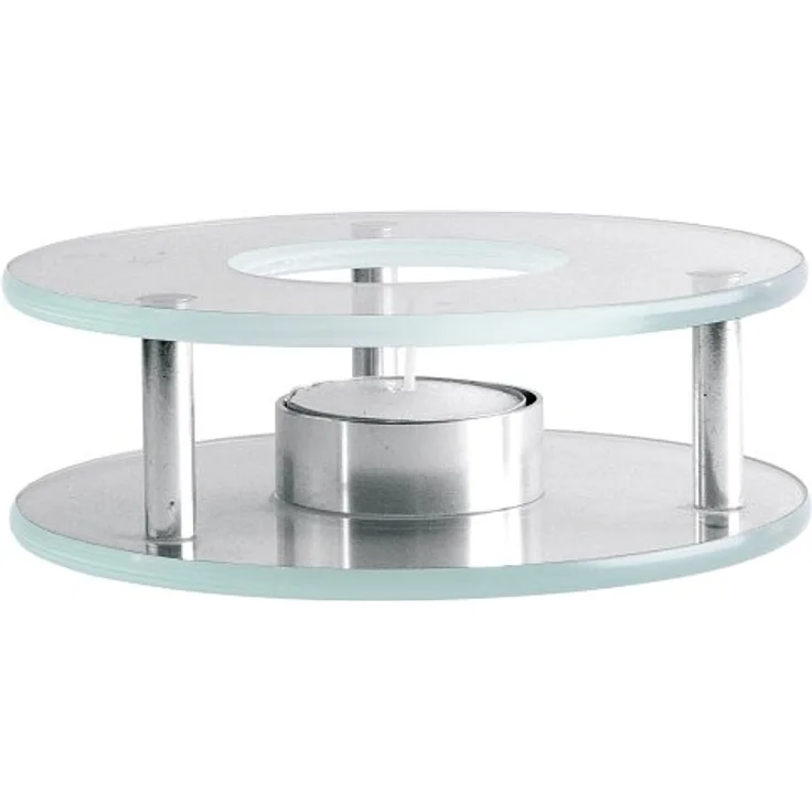 Stövchen rund 12cm Glas-Metall