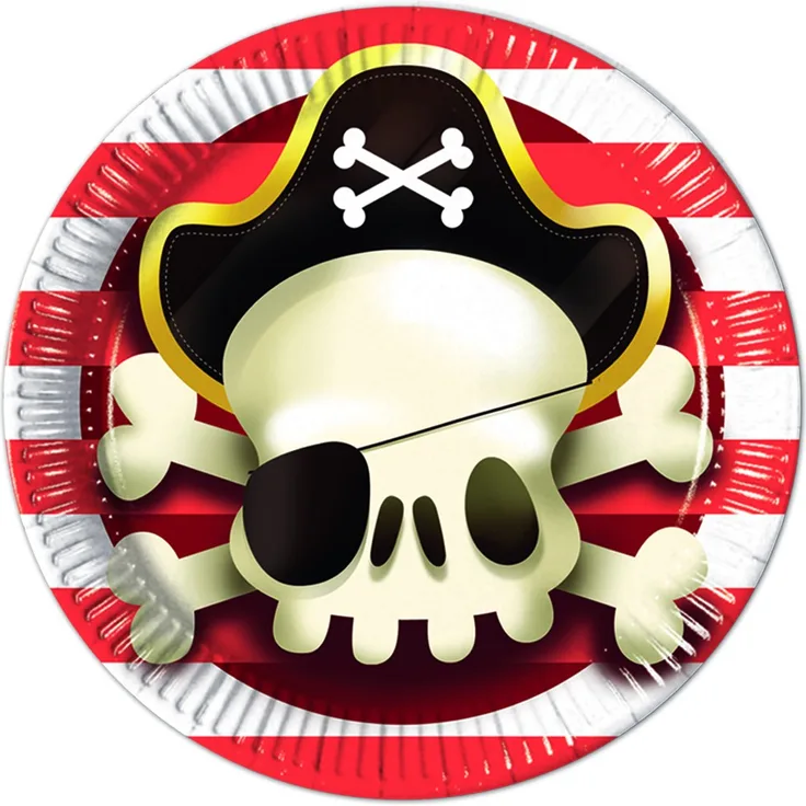 Powerful Pirates Pappteller Groß 23cm
