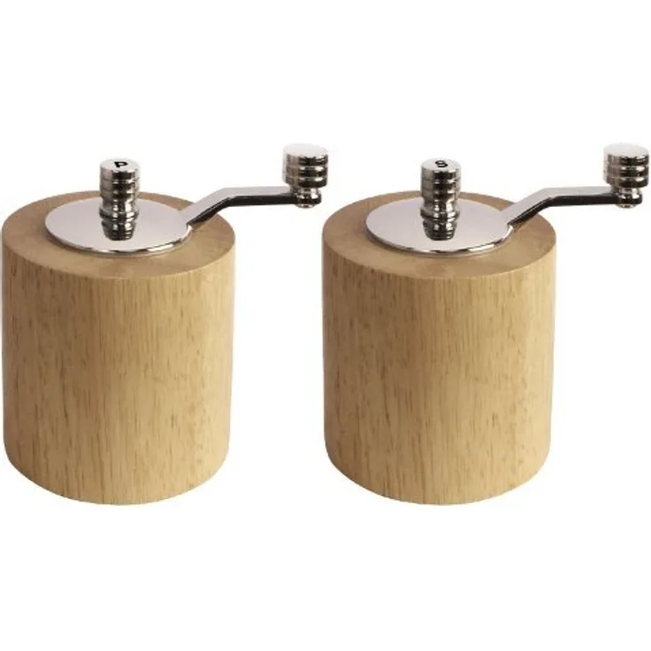 Olympia Salz- und Pfeffermühlenset Heveaholz 8cm