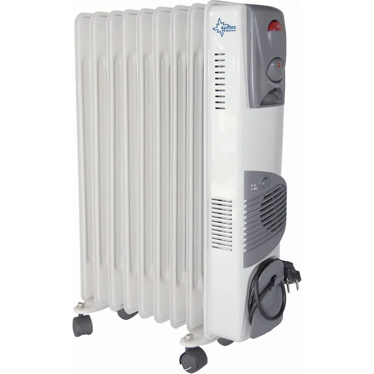 SUNTEC Radiator Heat Safe 2020 [Für Räume bis 60 m³ (~25 m²), 3 Leistungsstufen + Schnellheizgebläse, Leichtlauf-Rollen, 2000 Watt], Radiator