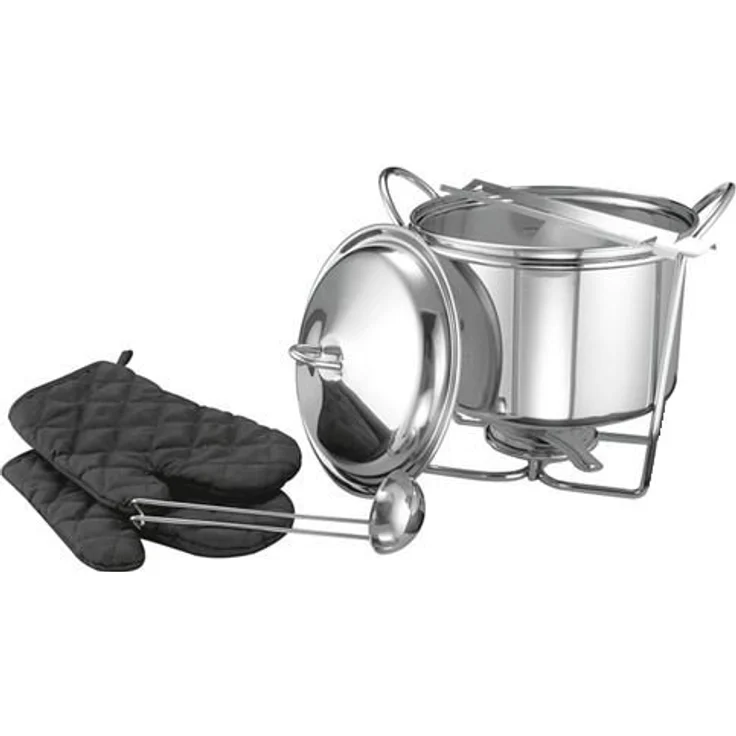 HI Feuerzangenbowle Set 7 teilig in Silber-schwarz, Edelstahl, 18 x 18 x 10 cm – Bild 1