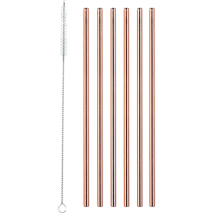 ECHTWERK EW-TH-1781G Trinkhalme, Set, 6-tlg, inkl. Reinigungsbürste Kupfer (39900121582)