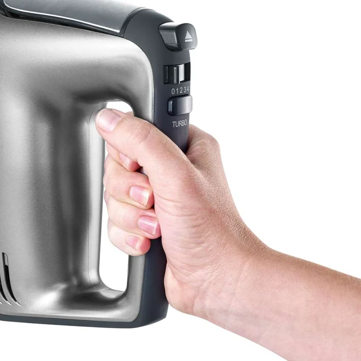 Severin HM 3832 Handmixer mit Spiralkabel, ca. 400 W, silber, schwarz – Bild 5