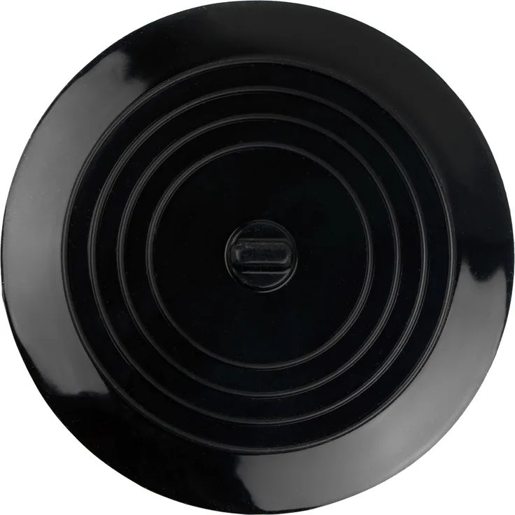 Stöpsel Spülbecken, Ø 15 cm, Schwarz, aus Silikon, für alle Abflüsse bis 120 mm, perfekt für Küche und Bad, Ablaufstöpsel, Abflussstopfen Spülbecken, Ablaufstopfen Küche, Abflussstöpsel Waschtisch