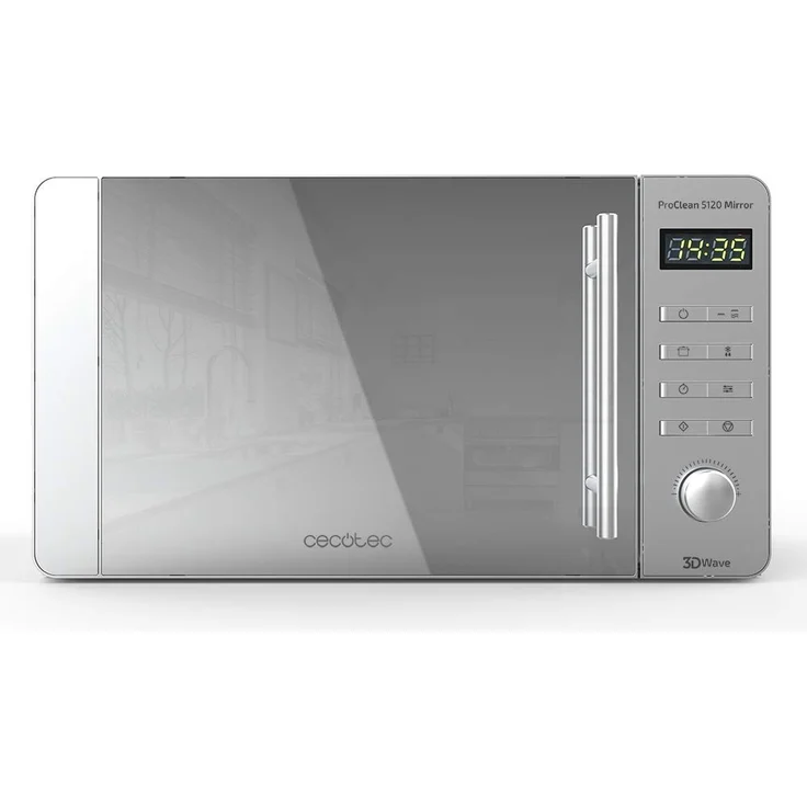 Cecotec 1533 Mikrowelle mit Grill, Standgerät, 20 Liter Garraum, 700 Watt, silber – Bild 1