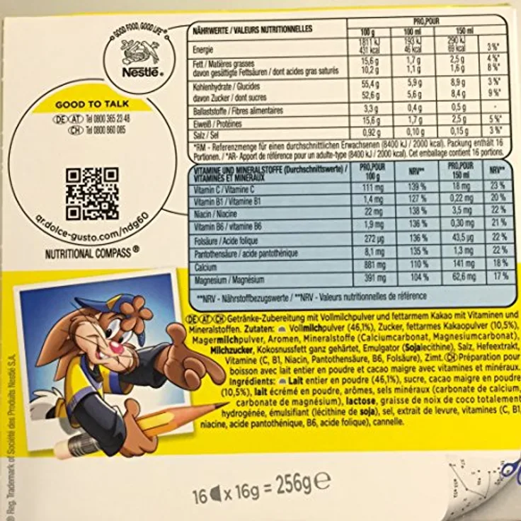 Nescafe Dolce Gusto Nesquik Trinkschokolade 16 Aromaversiegelte Kapseln 3er Pack