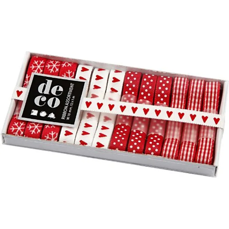 Decohobby Dekobänder Kollektion rot-weiss
