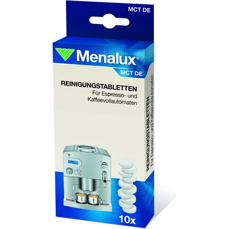 Menalux MCT DE Reinigungstabletten für Espresso-Kaffeevollautomaten, 10 Stück
