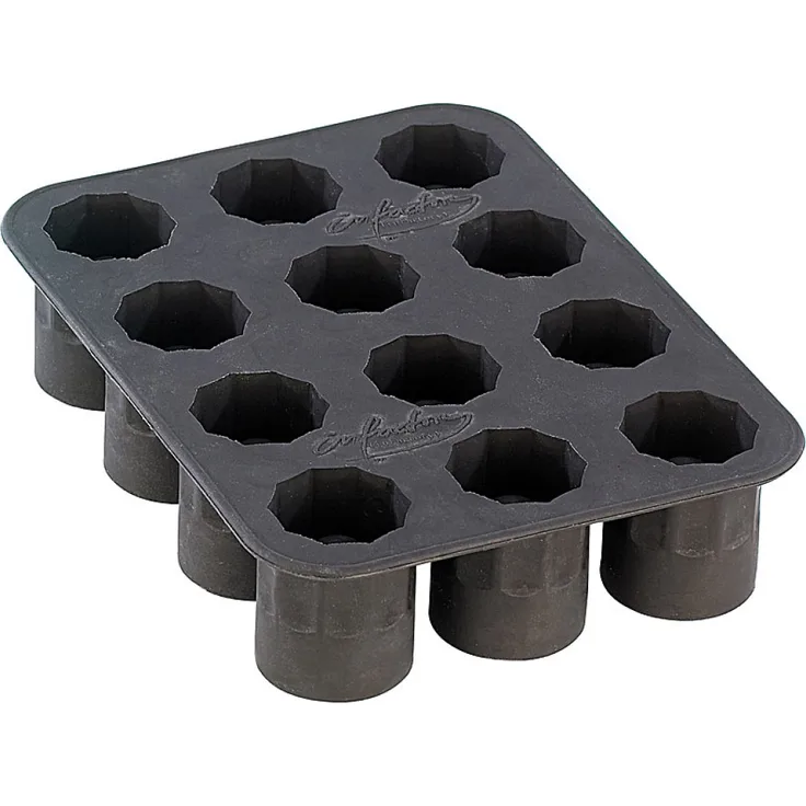 Infactory Silikonform für 12 Schnapsgläser aus Eis Eiswürfelform Crushed ice große Eiswürfel Silikon Form