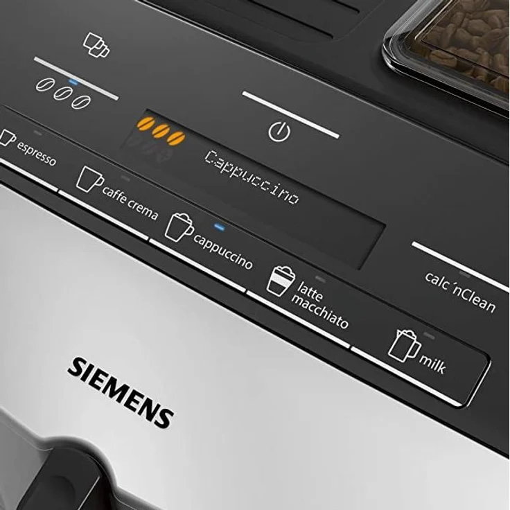 Siemens EQ.300 Kaffeevollautomat TI353501DE mit integriertem Mahlwerk, kompakte Größe, einfache Bedienung, 1.300 Watt, silber – Bild 3
