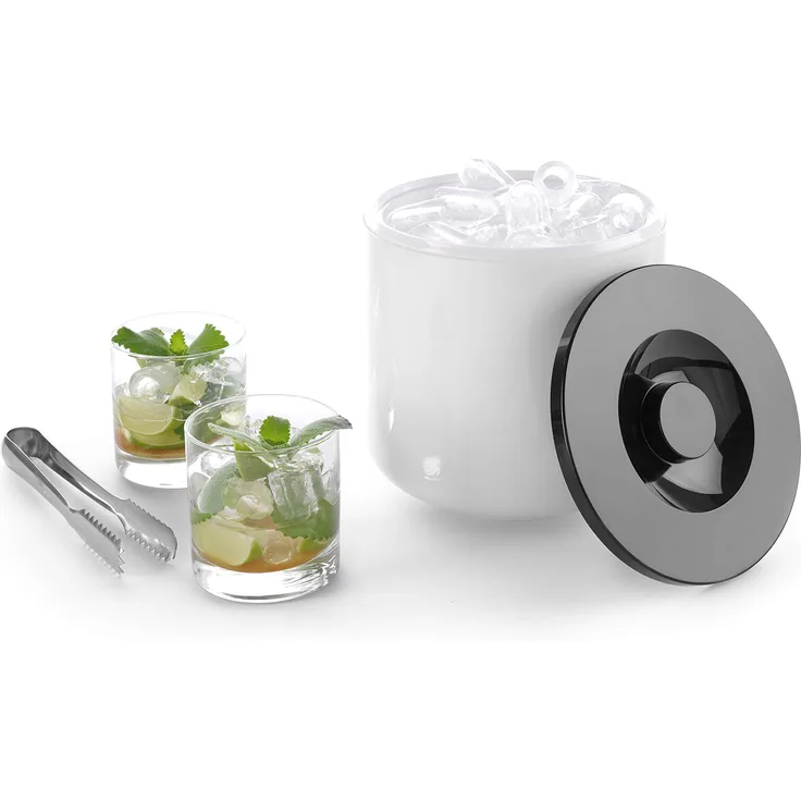 HENDI Eiseimer, Doppelwandig, Eisbehälter, Eiskühler, 10L, ø190x(H)200mm, Weiß