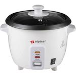 Mojawo Reiskocher Dampfgarer, Warmhaltefunktion, 0,6 Liter Volumen, 300 Watt, inkl. Reislöffel und Bedienungsanleitung, M18115