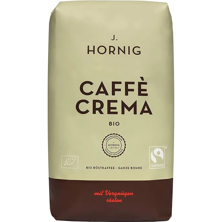 J.Hornig Caffe Crema Alles Bio Fairtrade 1000 g, Kaffeebohnen