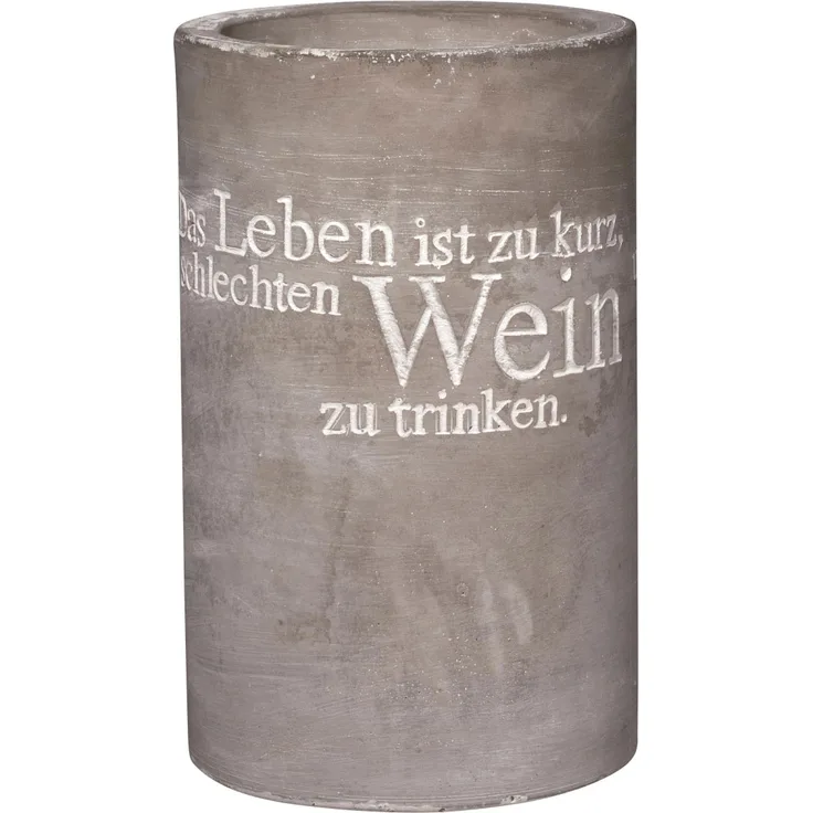 Räder P.e.t. Vino Beton Weinkühler Das Leben ist zu kurz.ca 21. cm