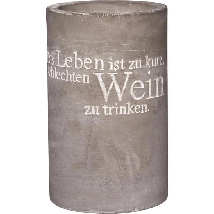 Räder P.e.t. Vino Beton Weinkühler Das Leben ist zu kurz.ca 21. cm