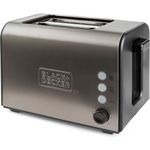 Black + Decker ES9600060B BXTO900E Toaster, 900, Edelstahl, Grau
