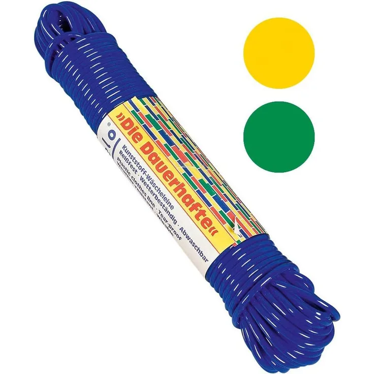 HELO Wäscheleine Plastik 20m Ø 4mm farbig sortiert