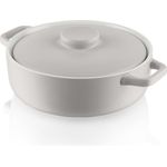 Fearne von Swan Große Flache Auflaufform aus Steingut, Keramik, trüffel, 7,8 x 23,5 x 30 cm