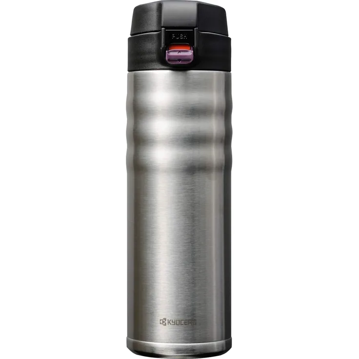Kyocera FLIP TOP - isolierte Trinkflasche mit keramischer Innenbeschichtung | schadstoff-frei | auslaufsicher | leicht | stylisch | edelstahl, 500 ml