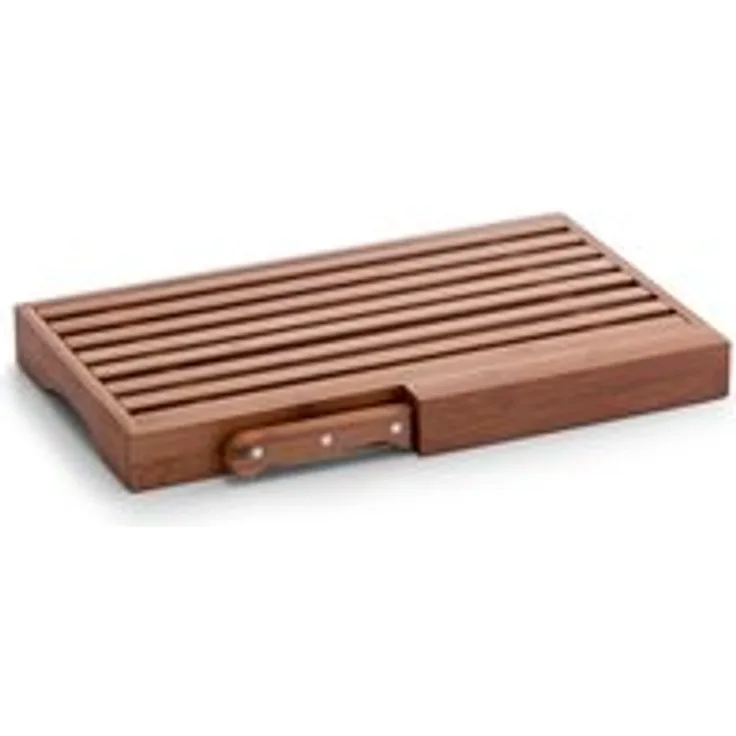 Zeller 25225 Brotschneidebrett mit Messer 39.5 x 23.5 x 4 cm, Bamboo