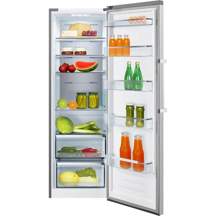 Amica VKS 358 150 E Kühlschrank, freistehend, Metalldekor, NoFrost, Breite 59.5 cm – Bild 1