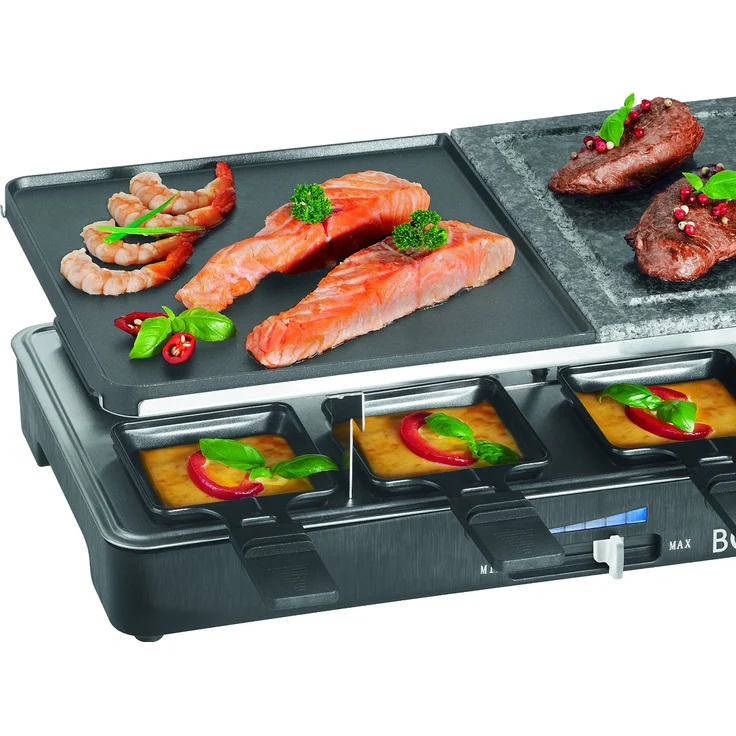 Bomann RG 2279 Raclette-Grill, 46 x 23 cm, Antihaftbeschichtet, 1400 Watt – Bild 2