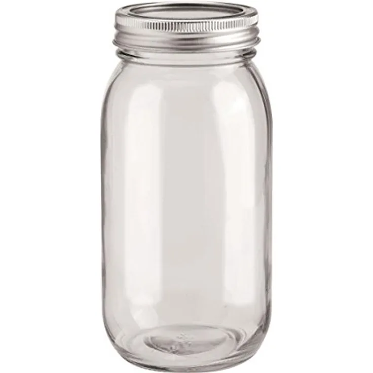GLOREX Glas mit 2-Tlg Deckel, Transparent, 8 x 18 cm ,650ml