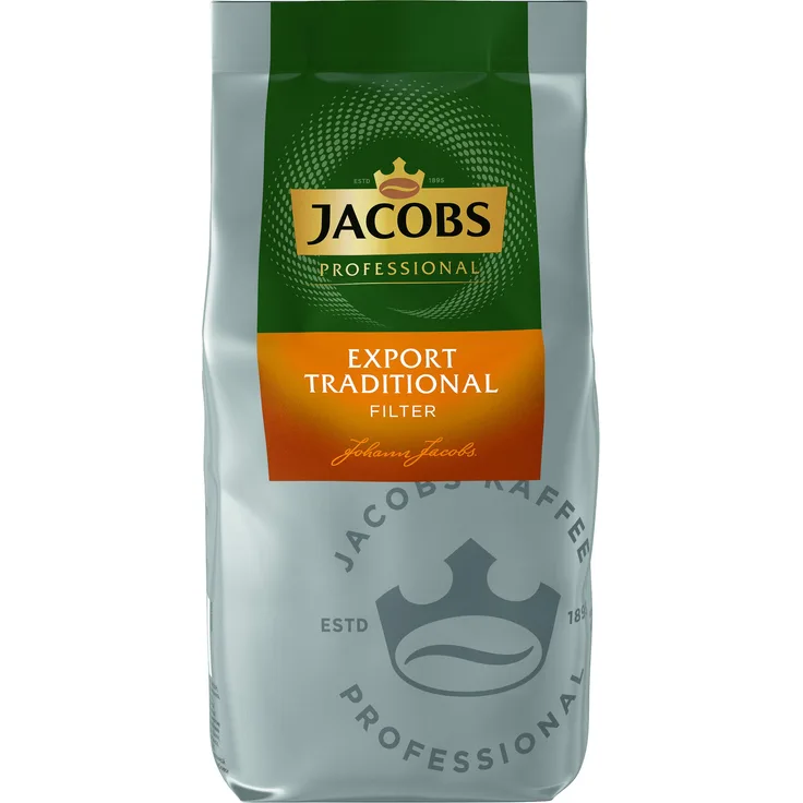 Jacobs Professional Export Traditional Filterkaffee, 1kg, gemahlen, gehaltvolles und würziges Aroma