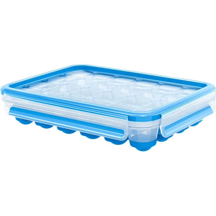 Emsa 514549 Clip & Close, Kühlgeräte-Eiswürfelbox, Maße 4,9 x 22,6 x 16,5 cm, mit Deckel – Bild 1
