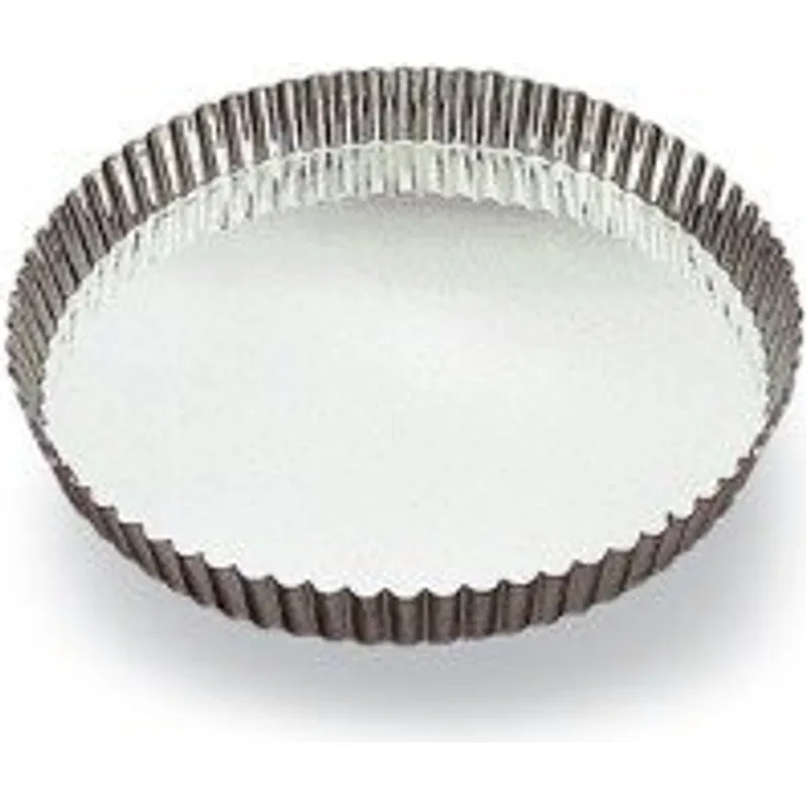 GOBEL 126332 Kuchenform, rund kanneliert, fester Boden Eisen weiß