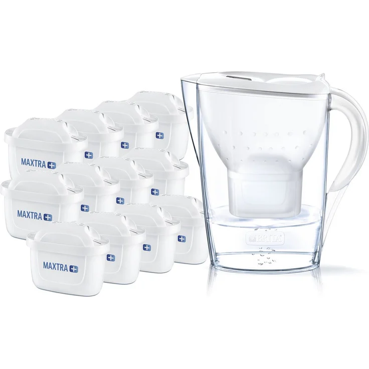 BRITA Wasserfilter Marella weiß inkl. 12 Maxtra Plus Filterkartuschen – BRITA Filter Jahrespaket zur Reduzierung von Kalk, Chlor & geschmacksstörenden Stoffen im Wasser  – Bild 9