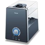 Beurer LB 88 Luftbefeuchter - Wasserverdampfer und Raumbefeuchter - mikrofeine Zerstäubung mit Ultraschall - Verdunster Beurer schwarz - bakterienarm für Räume bis 48 m²