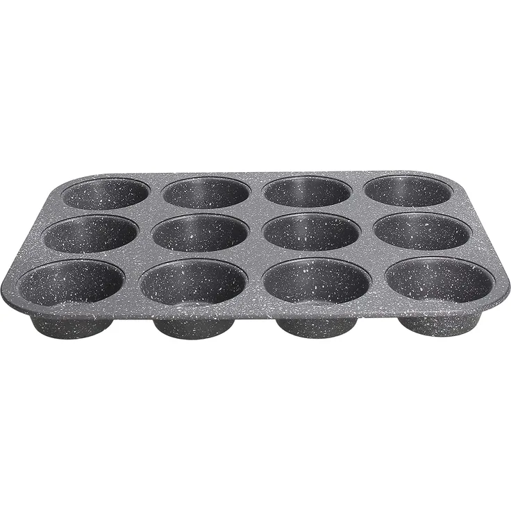 Tognana WR44333PROQ Pizzablech, Antihaftbeschichtung, kratzfest Muffin-Blech 12-Count schwarz