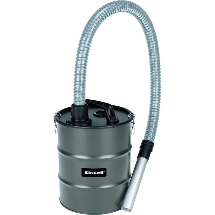 Original Einhell Aschefilter 12 L (12 Liter Behältervolumen, Saugeranschluss, Aluminium-Saugrohr, 100 cm Saugschlauch, Tragegriff, mit einem Nass-Trockensauger verwendbar)