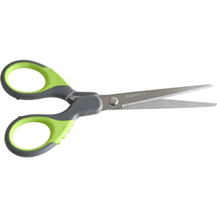 Nirosta Softgripschere Praktika 17cm in grau-grün-Silber, Edelstahl, 17 x 4.5 x 0.79 cm