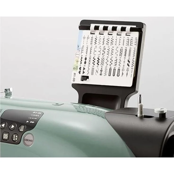 Toyota Oekaki50G Kreativ Freiarm Nähmaschine Oekaki mit 50 Programmen und Freihandstickfunktion hellblau Freiarm-Nähmaschine, hellblau – Bild 7